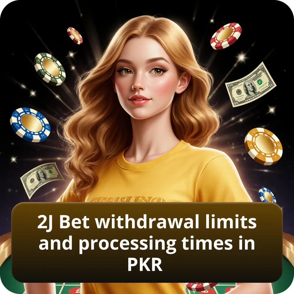 2J Bet withdrawal limits and processing times in PKR